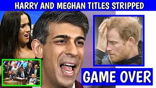 THE DECISION IS SEIZE THEIR SUSSEX TITLES! RishiSunak LASH OUT In Parliament Call Harry&Meg GRIFTERS