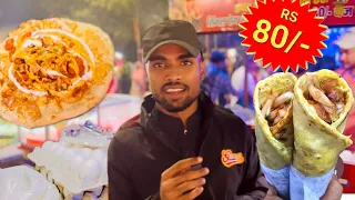 Double egg Chicken Roll || for ₹ 80/ Famous chicken roll in Moti Nagar || Indian street food