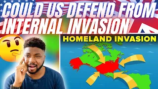 🇬🇧BRIT Reacts To COULD THE US DEFEND FROM AN INTERNAL INVASION!
