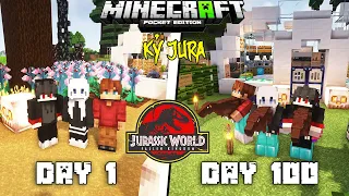 MÌNH CÙNG KiraMC Dương record SINH TỒN 100 NGÀY MINECRAFT CÔNG VIÊN KHỦNG LONG (JURASSIC WORLD)