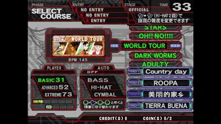 [drummania8thMIX]  NONSTOP OFFICIAL  WORLD TOUR COURSE   AutoPlay [All chart]