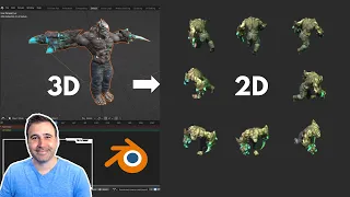 Render 8 Direction Animated Sprites in Blender with Python