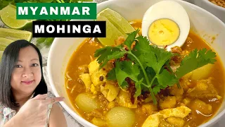 How To Cook Mohinga - Quick & Easy Recipe | Myanmar Street Food