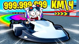 САМЫЙ БЫСТРЫЙ ГОНЩИК НА КАРТИНГАХ РАЗОГНАЛСЯ РАЗОГНАЛСЯ НА 999,999 КМ В ROBLOX Super Kart Simulator