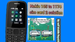 nokia 105 ta 1174 sim card 2 solution and sim not working #solution