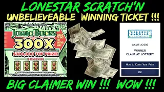 LoneStar Scratch'N💲TX Lottery💲CLAIMER !!!💲$10 Jumbo Bucks Brings It On !!!