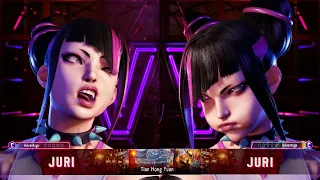 Street Fighter 6 Juri and Kimberly attitude in Game Face Feature | sf6 Juri Face expressions |