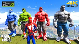 GTA 5 Epic Ragdolls Spiderman Vs Hulk Super Heros | Jump Fails  (Euphoria Physics)GTA V Ep.113