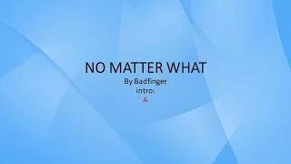 No Matter What - by Badfinger - Easy Acoustic chords and lyrics