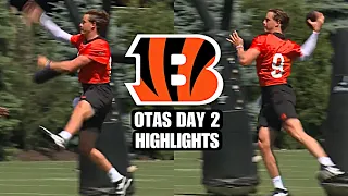 Cincinnati Bengals OTA’s DAY 2 HIGHLIGHTS: Joe Burrows BACK HEALTHY making ACROBATIC Throws 😳