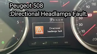 Peugeot 508: Directional headlamps fault. CAUSE and fixing COST. #peugeot508 #peugeot #headlamp