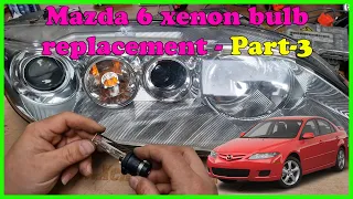 Mazda 6 xenon HID headlight D2S bulb replacement & change Mazda6 - PART 3