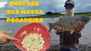 COMO FAZER MASSA(Bolinha) Para Pescar Piau! POR MENOS DE 4 REAIS Faça uma massa que pega muito peixe