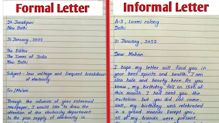 Letter writing || How to write letter- Formal Letter and Informal Letter in english