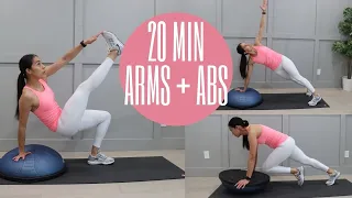 20 MIN ABS + ARMS // BOSU BALL | Angelique Clark