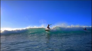 WPB - NOV 17 AM - POV longboard surfing - RAW - GoPro Hero8 - Hawaii