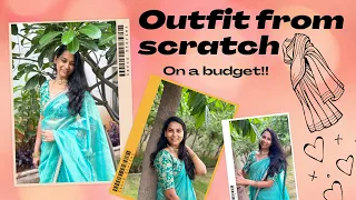 Outfit from scratch on a budget | Charminar Street Shopping | momdaughterstrio | saree