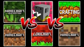 Minecraft PE (JAVA EDITION) VS Minecraft PE VS Minecraft Trial VS Crafting And Building