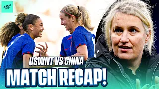 Emma Hayes will be feeling GREAT about the state of USWNT! | US vs China Recap | Attacking Third