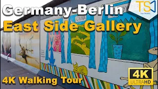Germany-Berlin East Side Gallery 4K Walking Tour | 4K UHD 60fps