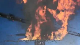 big crane explosion