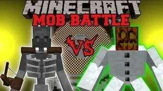 MUTANT SKELETON VS. MUTANT SNOW GOLEM - Minecraft Mob Battles - Arena Battle - Mutant Creatures Mod