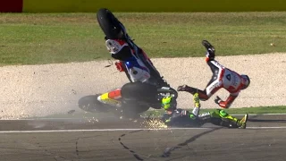 Re-Live Espargaro & Petrucci’s spectacular clash in 4K