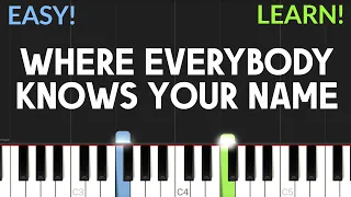 Where Everybody Knows Your Name (Cheers Theme) - Gary Portnoy | EASY Piano Tutorial
