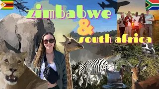 First Time in Africa (Zimbabwe + South Africa) 🇿🇼🐘🦁🇿🇦 || Travel Vlog