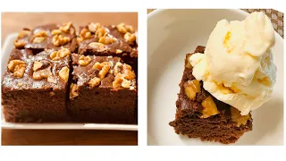 Chocolate walnut vegan brownie @lifetolearn #egglessbrownie #veganbrownie #brownie #nomaida