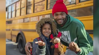 Students, staff members at Engelhard Elementary School gifted a free pair of pajamas