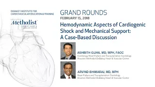 Hemodynamic Aspects of Cardiogenic Shock: Case-Based Discussion (GUHA MD, BHIMARAJ MD ) Feb 15, 2018