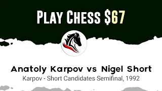 Anatoly Karpov vs Nigel Short | Karpov - Short Candidates Semifinal, 1992