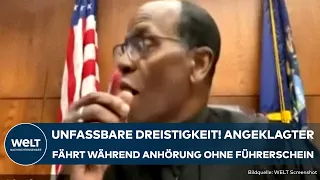 USA: Unglaubliche Dreistigkeit! Angeklagter fährt während Anhörung für Fahren ohne Führerschein