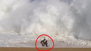 *FREAK WAVES* Woman Nearly Dies In MASSIVE Waves (Cabo Mexico)