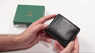 Чорний чоловічий гаманець без застібки Visconti TSC46 Francesca (Black)