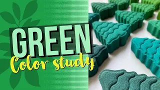 Green Color Study 💚 Learn to create custom colors for bath bombs and other DIY cosmetics!