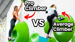 3 Amateur Climbers VS 1 PRO Climber on The Olympic Bouldering Wall