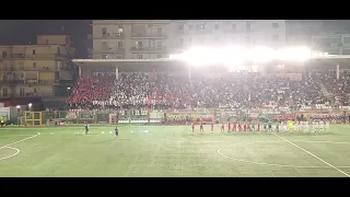 TURRIS-BENEVENTO  TIFOSI DELLA TURRIS IN TRIBUNA  COREOGRAFIA