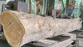 process of making flat teak wood blocks