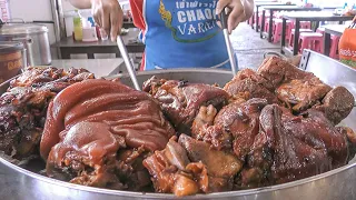 The Best Thai Street Food Market in Phuket. Ribs, Meat, Fried Food and more. Naka Market, Thailand