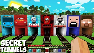 I FOUND SECRET TUNNELS of THOMAS and FRIENDS CHOO CHOO CHARLES & HEROBRINE & TAYO in Minecraft !