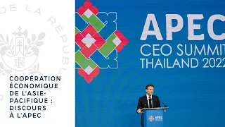 Coopération économique de l’Asie-Pacifique : le discours du Président Emmanuel Macron à l’APEC.