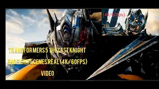 Transformers 5 the last knight end fight scenes real 60fps (4k/60fps)