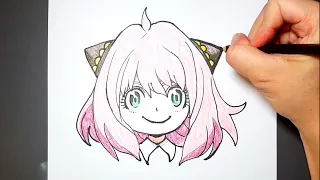 How to Draw ANYA of SPY×FAMILY cute & easy (step be step) time lapse