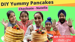 Making Pancakes - Chocloate - Nutella | RS 1313 FOODIE | Ramneek SIngh 1313 | RS 1313 VLOGS