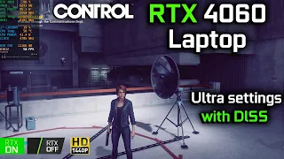 CONTROL Max settings RTX ON vs OFF, DLSS 1440p - RTX 4060 Laptop - intel i7 13650HX