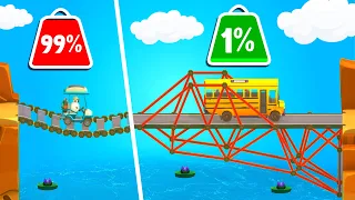 The Quest For LOW STRESS on Every Bridge! - Poly Bridge 3