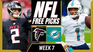 FALCONS vs DOLPHINS NFL Picks and Predictions (Week 7) | NFL Free Picks Today