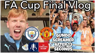 THE MOMENT CITY BEAT MAN UNITED TO WIN THE FIRST EVER MANCHESTER DERBY FA CUP FINAL!!!